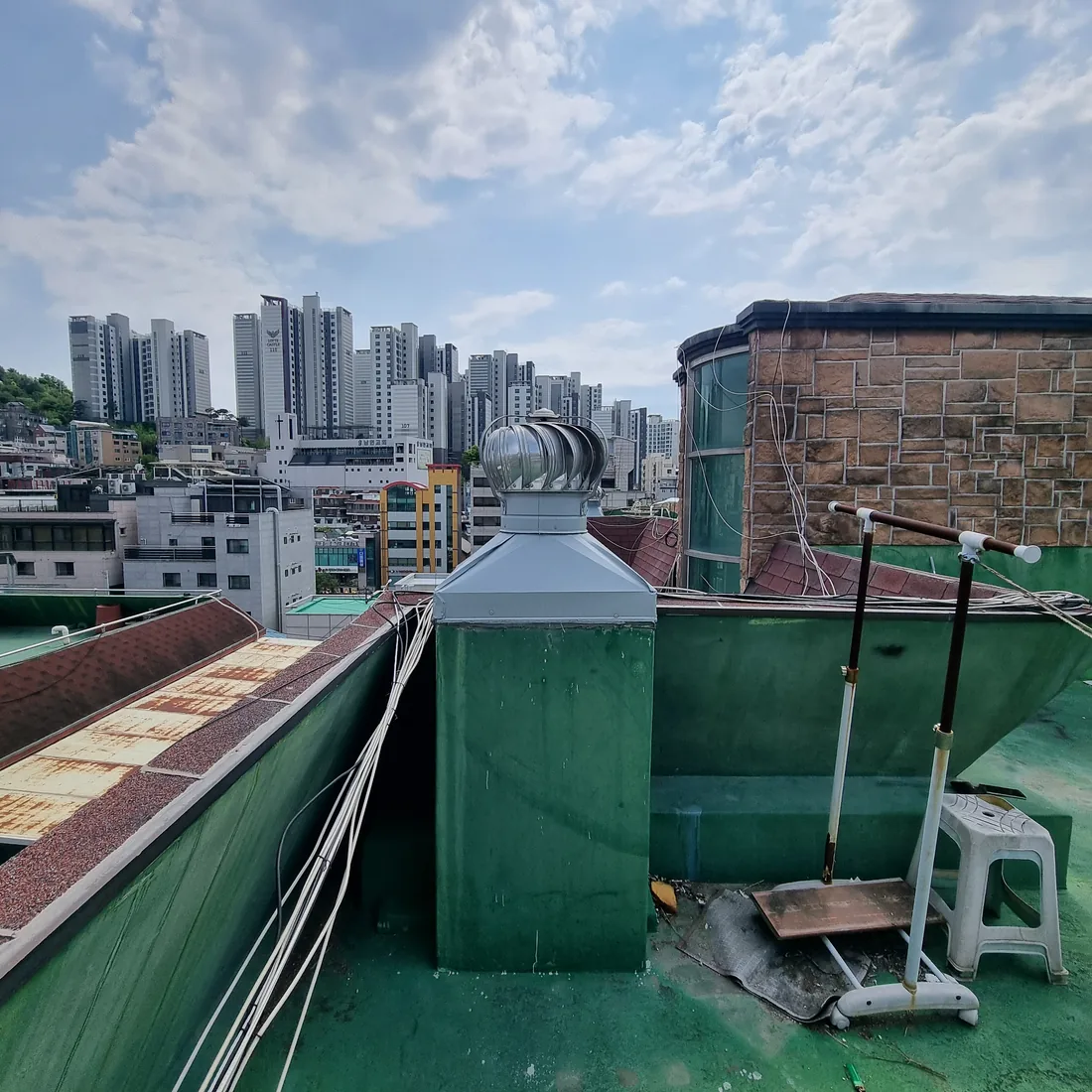 서울 광진구 자양동 옥상 환풍기 300파이 벤츄레이터 동체+좌대 교체 시공 전