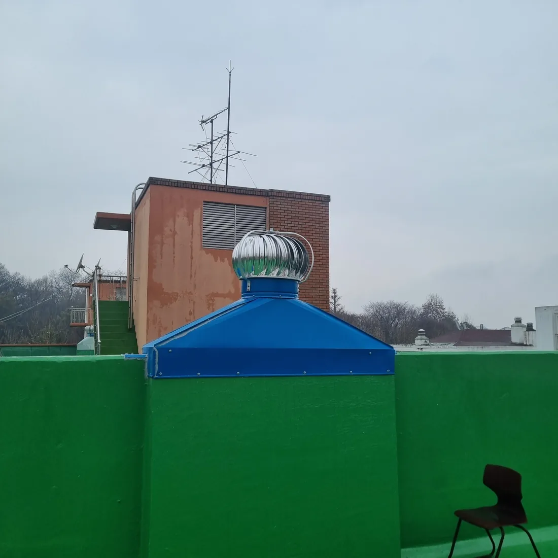 서울 성동구 옥수동 옥상 환풍기 450파이 벤츄레이터 동체+좌대 교체 시공 후