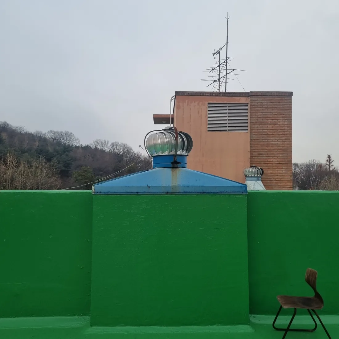 서울 성동구 옥수동 옥상 환풍기 450파이 벤츄레이터 동체+좌대 교체 시공 전