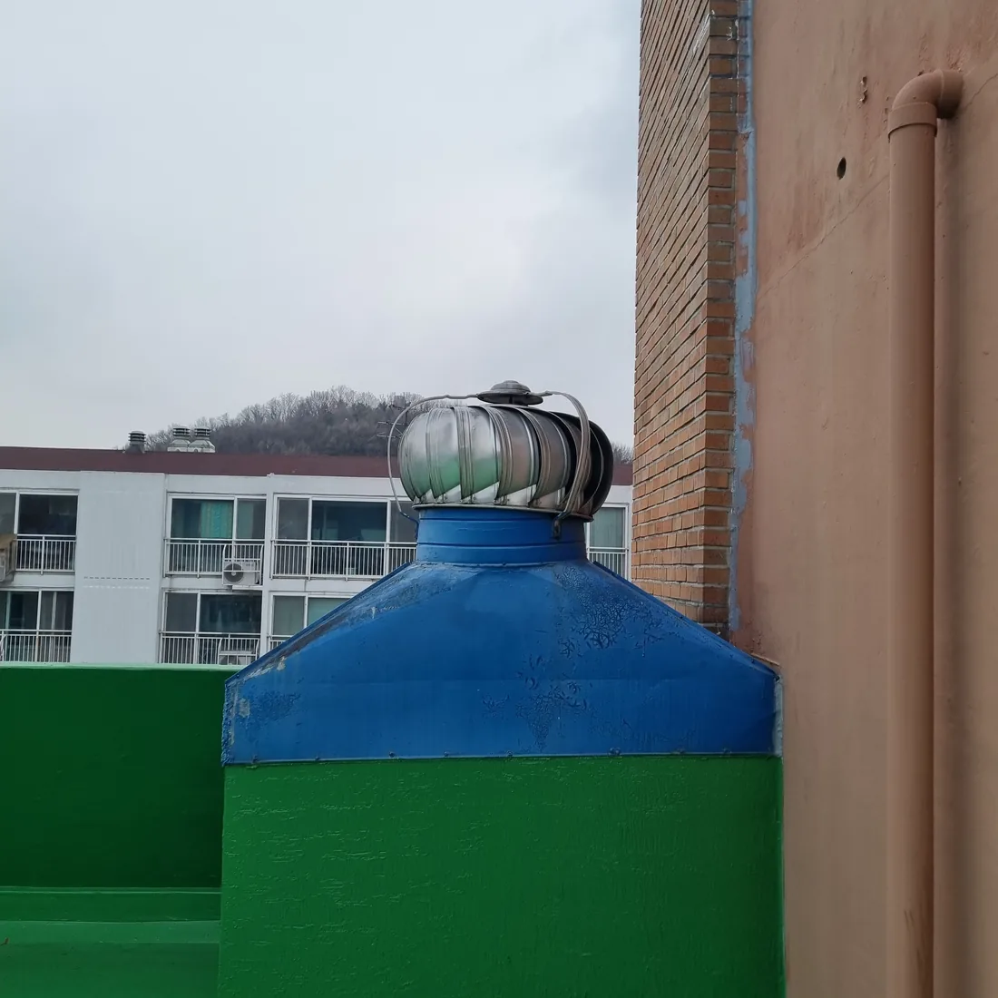 서울 성북구 정릉동 옥상 환풍기 600파이 벤츄레이터 동체 교체 시공 전